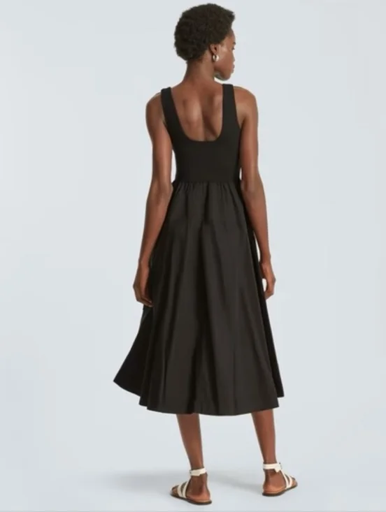 EVERLANE The Riviera Dress Black Pockets Medium - Picture 9 of 12